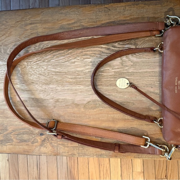 VTG Henri Bendel New York Rich Brown Leather Shoulder Bag 12x12 Old Money - Picture 11 of 14